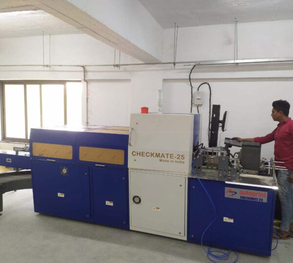 checkmate machine for quality assurance etronically used in currency presses